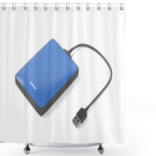 Personality  Portable Hard Drive Shower Curtains