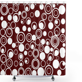 Personality  Retro Circle Pattern Shower Curtains