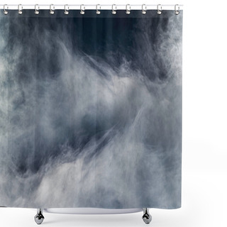 Personality  Spectacular Abstract White Smoke Isolated Colorful Blue Backgrou Shower Curtains