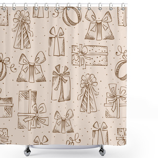 Personality  Seamless Sketch Pencil Gifts. Shower Curtains