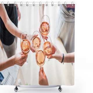 Personality  Women Clinking With Wineglasses  Shower Curtains