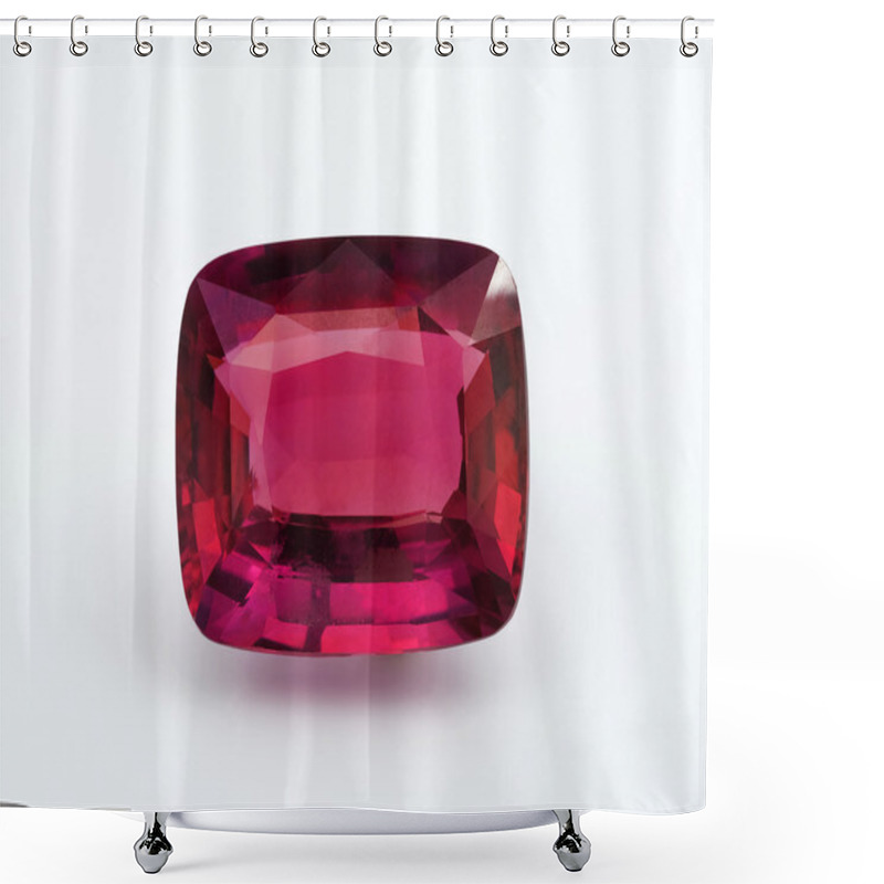 Personality  Natural Ruby gemstone shower curtains