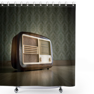 Personality  Old Fashioned Radio Shower Curtains