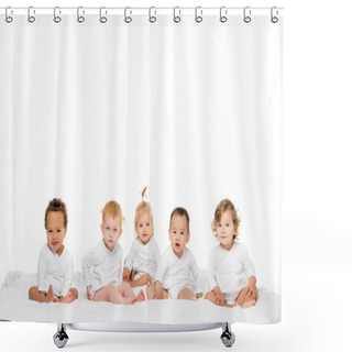 Personality  Cute Multiethnic Toddlers Shower Curtains