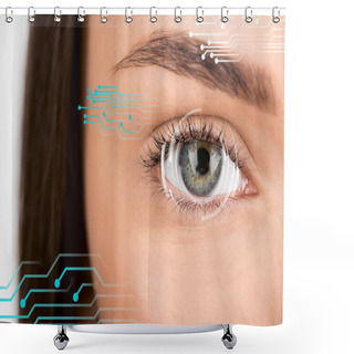 Personality  Woman With Beautiful Eye Shower Curtains