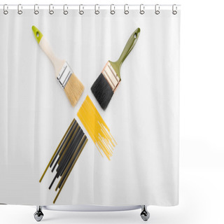 Personality  Brushes Leave Trails Of Pasta Shower Curtains