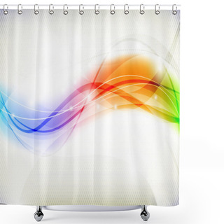 Personality  Abstract Spectrum Waves Shower Curtains