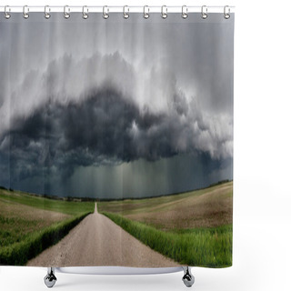 Personality  Prairie Storm Clouds Canada Saskatchewan Summer Warnings Shower Curtains