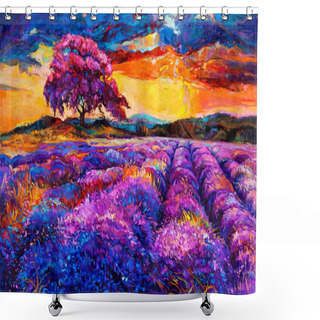 Personality  Lavender Fields Shower Curtains