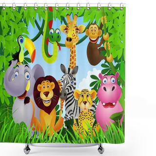 Personality  Wild Animal In The Jungle Shower Curtains