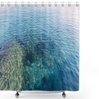 Personality  Clear Transparent Sea Water On Sunny Day, Barcelona, Spain Shower Curtains