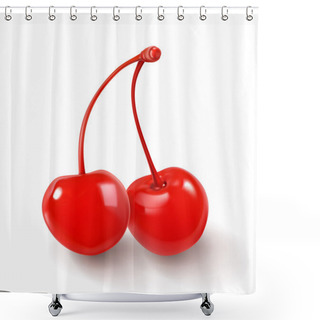 Personality  Pair Of Cherries For Cocktails Shower Curtains