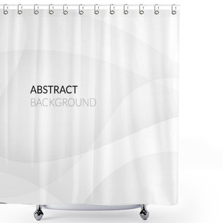 Personality  Abstract White Background With Smooth Lines Shower Curtains