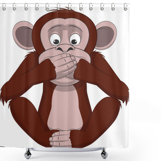Personality  Funny Little Monkey Shower Curtains