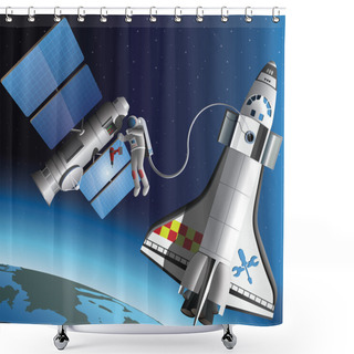 Personality  Space Service Shower Curtains