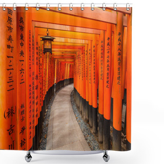Personality  Thousands Of Torii Gates At Fushimi Inari Shrine In Kyoto Shower Curtains