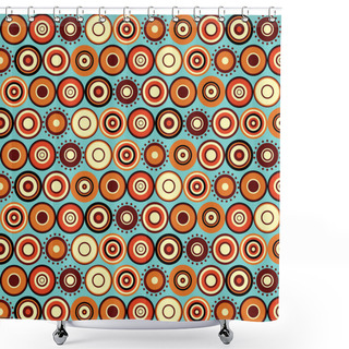 Personality  Retro 60s 70s - Mid-Century - Groovy Vintage Tile Pattern Shower Curtains