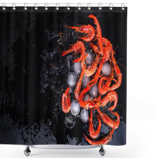 Personality  Fresh Raw Shrimps  Shower Curtains