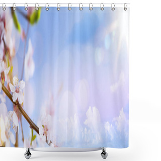 Personality  Art Spring Blossom Background Shower Curtains