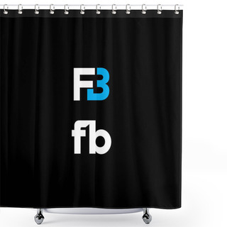 Personality  F B Joint Letter Logo Icon Design Shower Curtains