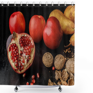 Personality  Organic Autumnal Fruits Shower Curtains