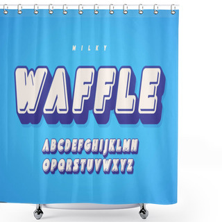 Personality  Cool And Funny English Alphabet Letters. Vector Illustration Shower Curtains