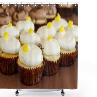 Personality  Assorted Cupcakes On Display Shower Curtains