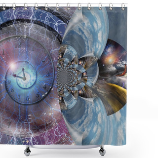 Personality  The Clock Tower In The Center Of The City Of The Capital Of The State Of Israel Shower Curtains