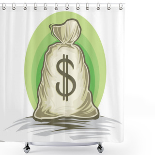 Personality  Money Bag Shower Curtains