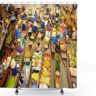 Personality  Amphawa Floating Market, Thailand Shower Curtains