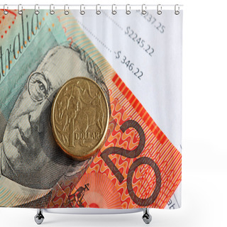 Personality  Australian Money Shower Curtains