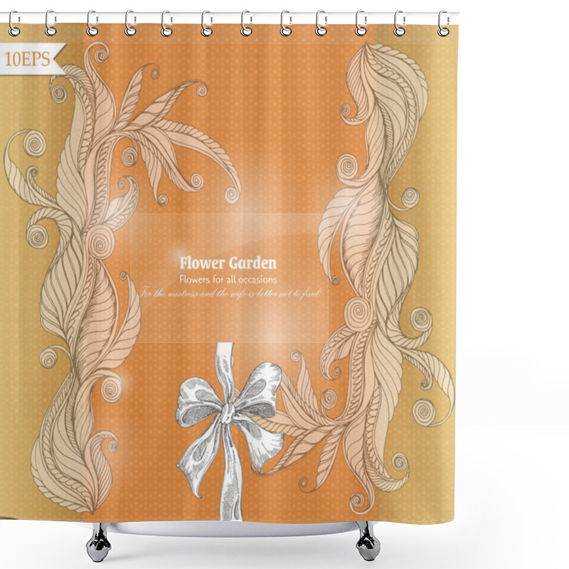 Personality  Floral vector background design shower curtains