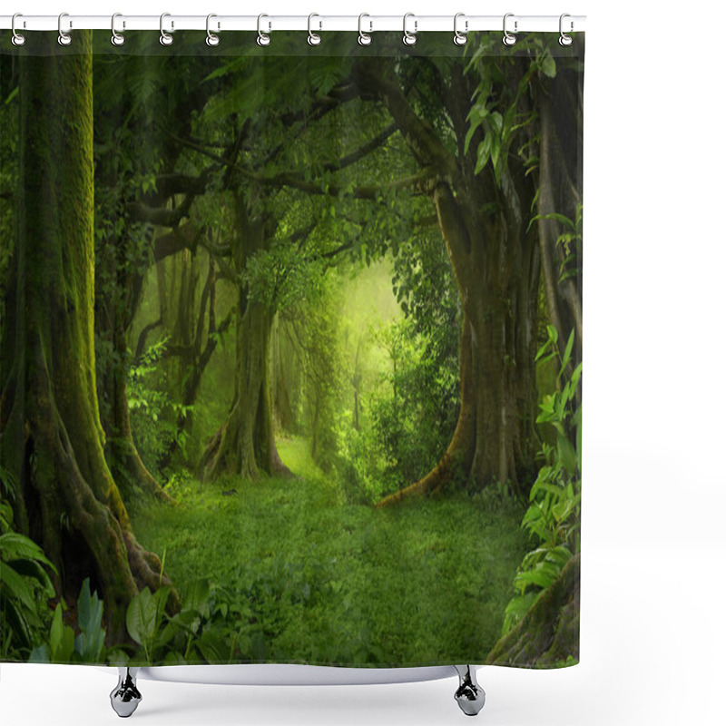 Personality  Deep tropical jungles of Southeast Asia in august shower curtains