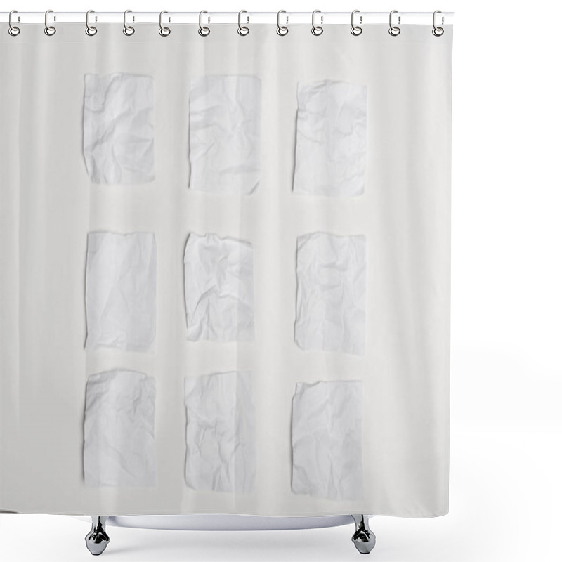 Personality  Crumpled White Note Papers  Shower Curtains