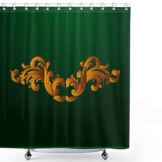 Personality  Vector Baroque Of Vintage Elements For Design.  Shower Curtains