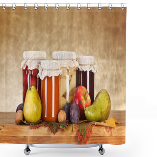 Personality  Fruit Preserves Shower Curtains