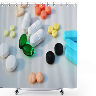 Personality  Dosage Of Pills Shower Curtains