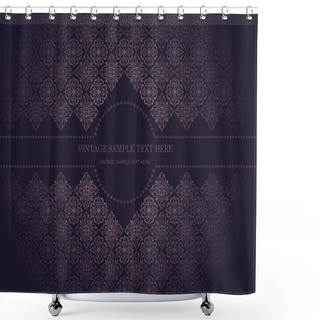 Personality  Wedding Or Valentine`s Day Vintage Style Card. Vector Illustrati Shower Curtains