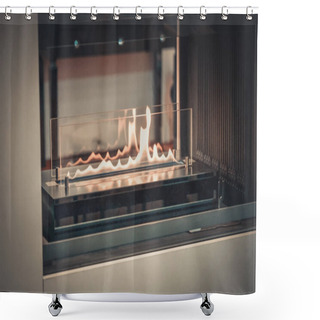 Personality  Biofireplace Burn On Ethanol Gas. Contemporary Mount Biofuel Shower Curtains