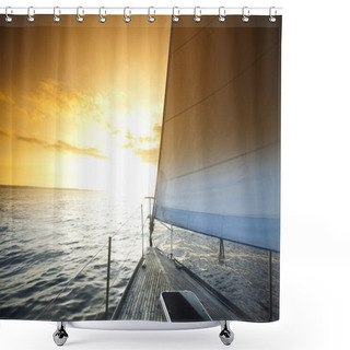 Personality  Sailing In The Open Sea Shower Curtains