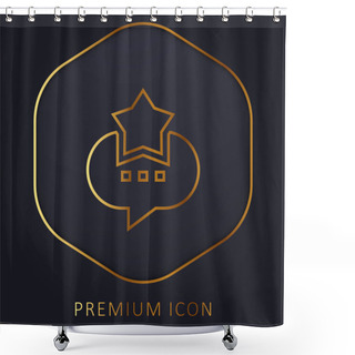 Personality  Best Golden Line Premium Logo Or Icon Shower Curtains