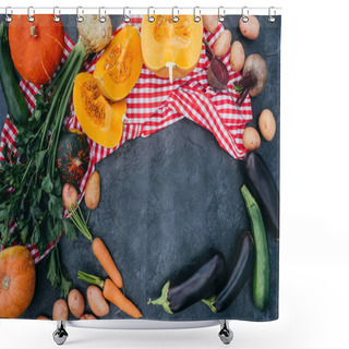 Personality  Ripe Autumn Vegetables Shower Curtains