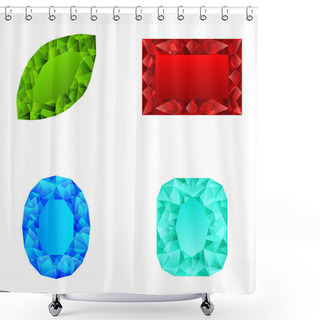 Personality  Crystals Shower Curtains