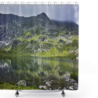 Personality  Clouds In Rila Mountain And The Twin Lake, The Seven Rila Lakes Shower Curtains