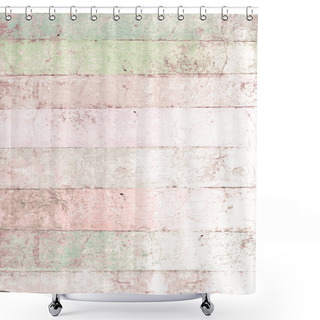 Personality  Wood Background With Pastel Painted Planks Shower Curtains