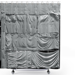 Personality  Wrinkled Tarpaulin Canvas Background Shower Curtains