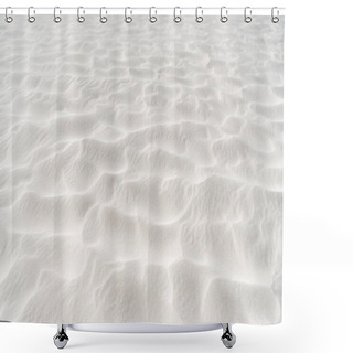 Personality  Beach With Clean White Textured Sand Shower Curtains