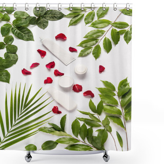 Personality  Organic Cream And Lotion Shower Curtains
