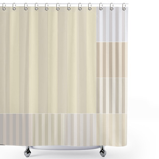 Personality  Seamless Pastel Vertical Stripes Pattern Shower Curtains