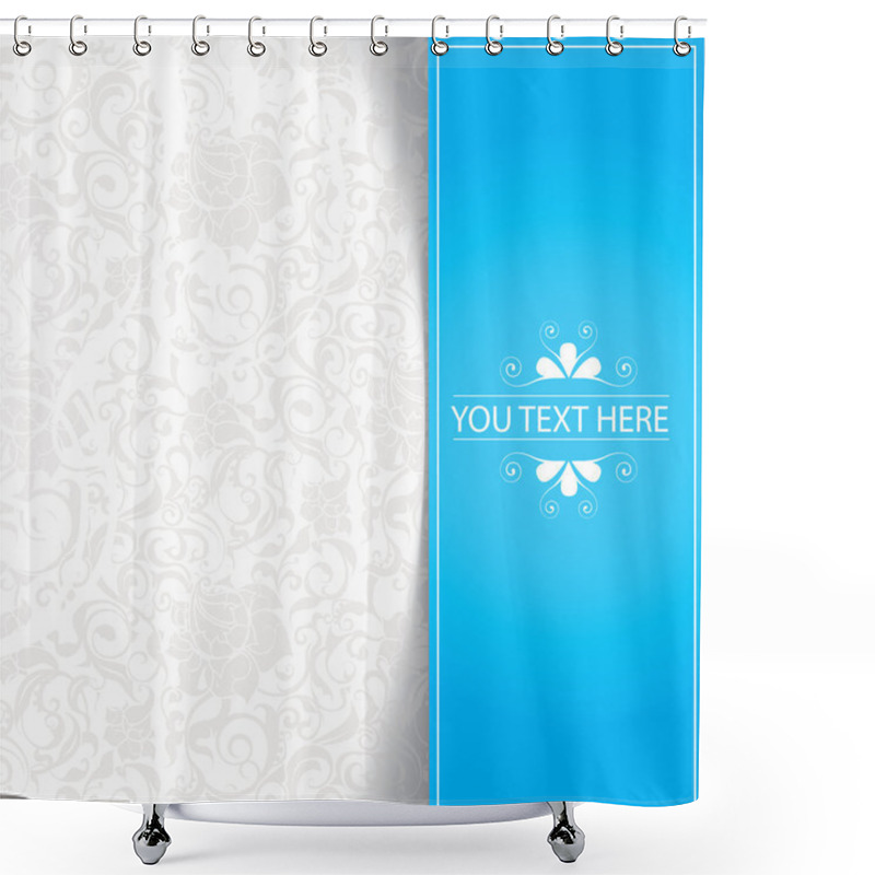 Personality  Blue floral abstract background shower curtains